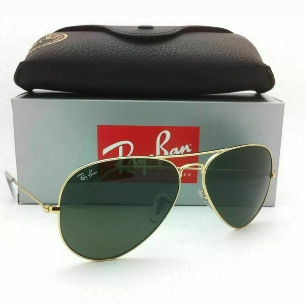 RayBan Aviator Classic Black Lenses _ Gold Frame RB3025 Men & Women - Picture 10 of 16